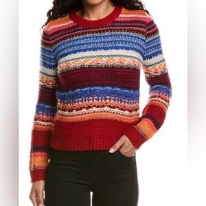 💠NWT Allison New York Sweater size s multi color Tamar rainbow stripe knit